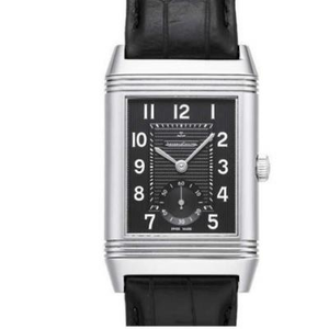ساعة جيجر لوكولتر Q2958650 ريفيرسو ذات تقليد عالٍ وذات وجهين أسود اللون شبه محايدة.