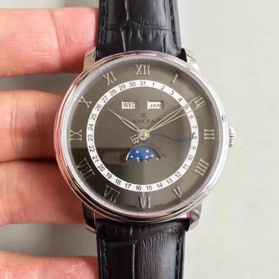 Year-end Juxian JB Blancpain Classic Series 6654-1127-55B Automatic Mechanical Movement Men's Watch Belt Watch - إضغط الصورة للإغلاق