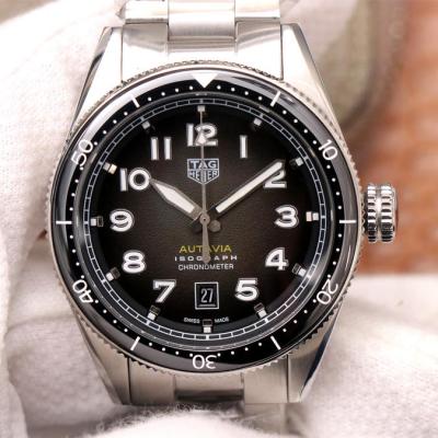 KKF TAG Heuer Autavia, automatic mechanical movement, men's watch, stainless steel strap - إضغط الصورة للإغلاق