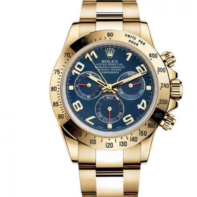 JH Factory Rolex Universe Chronograph Full Gold Daytona 116528 Men's Mechanical Watch V7 Edition Reissue Watch - إضغط الصورة للإغلاق