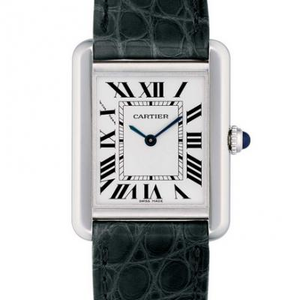 GP fabrik en til en Cartier tank serie W5200005 firkantet bælte kvindelige ur
