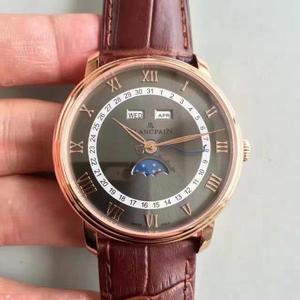 Årets udgang Juxian JB Blancpain Classic Series 6654-1127-55B Automatisk mekanisk bevægelse Mænds Watch Belt Watch