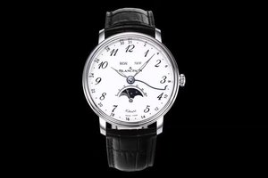 OM Nyt produkt Blancpain villeret classic Series 6639 månefase display self-made 6639 bevægelse fuld-featured mænds ur.