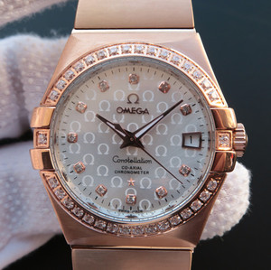 Omega Constellation Series 123.20.35, rustfrit stål belagt 18k Gul Guld armbånd sag Mekanisk Mænds Watch