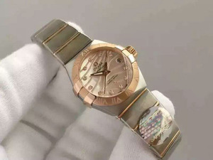 [Eksplosive kvinders ur] Omega Constellation Series PLUMA Light Feather Watch Fuldautomatiske mekaniske damer, førsteklasses kvalitet, rustfrit stål armbånd