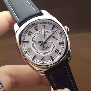 Rolex Cellini serie 3 cifre kalender hånd display schweiziske automatiske mekaniske, tætte og gennemsigtige, læder bælte mænds ur