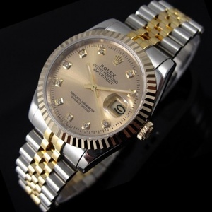 En til en schweizisk replika Rolex Rolex Collection Edition automatisk mekanisk herreur med 18K guld guld ansigt dobbelt kalender mænds ur