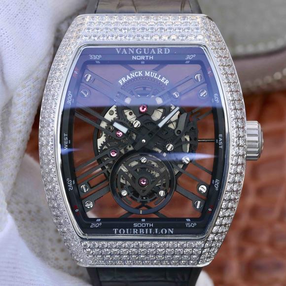 Franck Muller's nye Vanguard Skeleton bro er omhyggeligt designet til at fremhæve strukturen af uret, mænds håndled. - Klik på billedet for at lukke