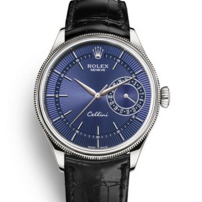 MKS Rolex Cellini serien m50519-0013 blå ansigt mænds mekaniske ur - Klik på billedet for at lukke