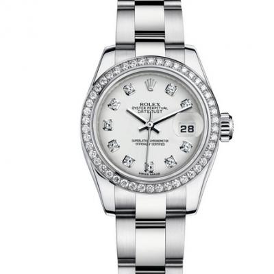 Imitation Rolex Women's Datejust 179384 Women's Mechanical Watch, Diamond-besat Original Edition - Klik på billedet for at lukke