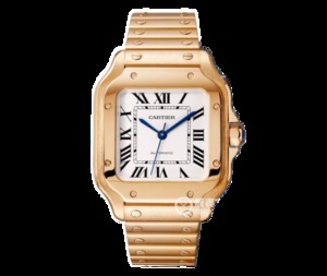 BV Cartier New Santos (Herren Groß) Fall: 316 Material Zifferblatt 18K Gold Uhr