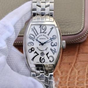 ABF Franck Müller Casablanca Serie 8880 Armbanduhr, Stahlgürtel Herren automatische mechanische Uhr weißes Zifferblatt.