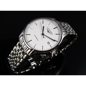Longines Longines Uhr prächtige Serie automatische mechanische Herrenuhr L4.821.4.18.6 weißes Gesicht Schweizer Uhrwerk.