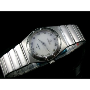 Omega Constellation Serie Schweizer Damen Uhr Ausstahl Stahl Band Quarz Damen Uhr weißes Gesicht