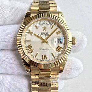 Rolex (Rolex) Day-Date Neue weiße römische Numeral mechanische Uhr