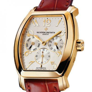 Vacheron Constantin Malta Serie 42008/000J-9061 Gold Fall weiß Gesicht/Gold Fall Gold Gesicht 9100 automatische mechanische Uhr Herrenuhr