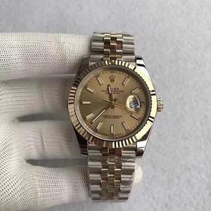 "N Factory Gold-plattierte 41-mm-Holzserie" Rolex Log Series 126333 Automatikmaschine, 41 mm