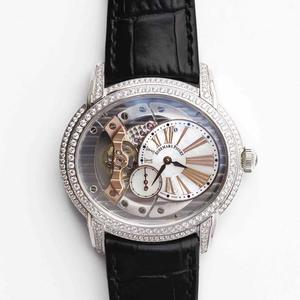 V9 Audemars Piguet Millennium Series 15350 oro blanco anillo de diamantes reloj mecánico para hombre
