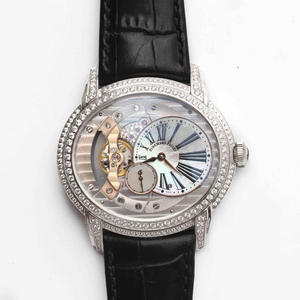 V9 Audemars Piguet Millennium Series 15350 reloj de diamante de oro blanco para hombrePatek Philippe complication series importó movimiento modificación reloj mecánico para hombre