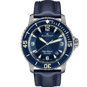 ZF Blancpain Fifty Xun nuevo estilo-Blancpain 5015 reloj mecánico para hombre con caja de titanio y respaldo transparente