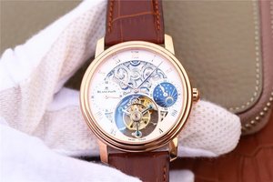 Bm réplica fábrica Blancpain Master Series 00235-3631-55B reloj de platino tourbillon de oro rosa
