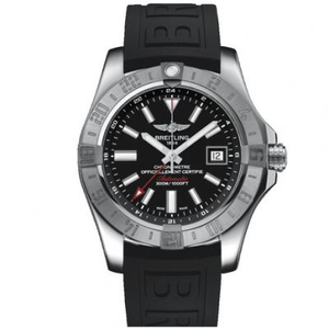 GF Factory Breitling Avenger II A3239011 Reloj mecánico para hombre con cara negra (GMT)World Time Watch