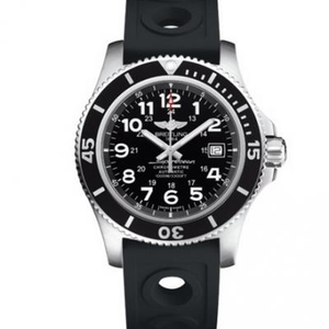 N Fábrica Breitling A17392D Super Ocean II Series Reloj Mecánico para Hombres cara en Negro.