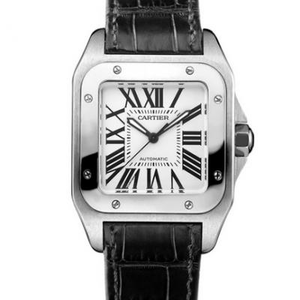 RB Cartier Santos Black Knight W20106X8 El reloj Santos réplica superior más fuerte en el reloj de la correa del mercado