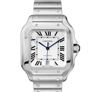 RB Cartier Santos Black Knight, el reloj Santos réplica superior más fuerte del mercado, correa de acero inoxidable
