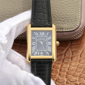 Cartier tanque serie W5200027 reloj tamaño 31x41mm correa de hombre reloj mecánico