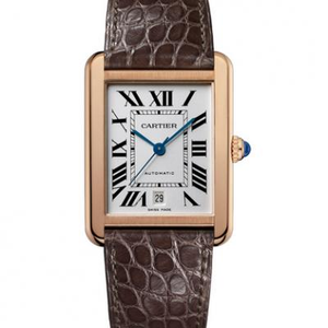 Cartier Tank Series W5200026 reloj reloj tamaño 31x41mm reloj mecánico con cinturón para hombre.