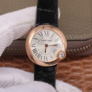 Cartier Ballon Blanc de Cartier Series 30mm señoras reloj de cuarzo movimiento cinturón reloj