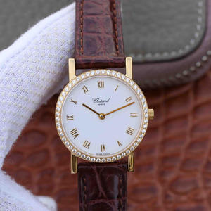 MG Chopard CLASSIC serie 127387-5001 señoras 18k oro edición diamante movimiento de cuarzo señoras reloj (se puede equipar con cinturones negros y marrones