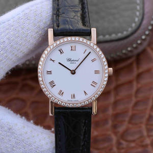 MG Chopard CLASSIC serie 127387-5001 señoras diamantes de oro rosa edición de cuarzo movimiento señoras reloj (se puede equipar con cinturones negros y marrones)