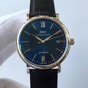mk fábrica IWC Batofino serie hombre reloj mecánico cara azul