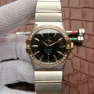 Omega Constellation Series 123.20.35 Reloj mecánico para hombre Black Diamond Edition