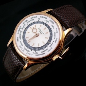 Patek Philippe Complication Chronograph Series 5130R-018 Hombres Reloj Mundial 18K Oro Rosa Automático Mecánico Transparente Reloj de hombre