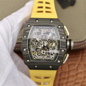 KV Richard Mille Miller RM11-03 Series Reloj Mecánico para Hombre (Cinta Amarilla)