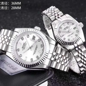 Nuevo Rolex Datejust Series Couple Relojes Super impermeables hombre y mujer relojes mecánicos (precio unitario)