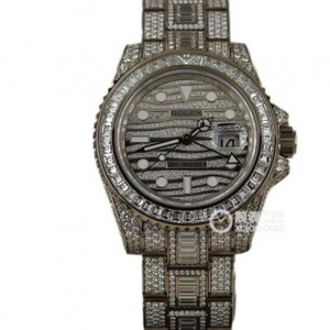 TW Rolex Greenwich Tipo II Pavé Diamante Especial 116769TBR-74779B Rolex Gypsophila Reloj