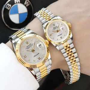 Rolex Datejust pareja reloj mecánico entre el oro masculino y mujer pareja reloj mecánico sin diamantes (precio unitario)