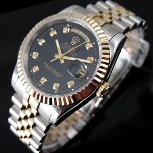 Reloj suizo Rolex Rolex Collector's Edition Automatic Mechanical Men's Watch Swiss ETA Movement Package 18K Gold Black Face Diamond Scale Dual Calendar Reloj de hombre