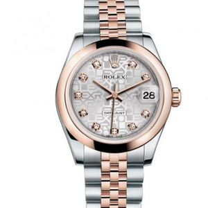 Rolex Ladies Datejust 178241 Movimiento mecánico automático, reloj de señora, caja de acero inoxidable y correa