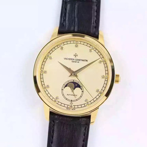 Vacheron Constantin herencia 81180 ultrafino lunar serie de reloj mecánico para hombre