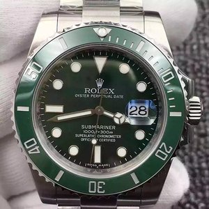 N Factory v7 Rolex Green Water Ghost 116610LN mecánico reloj de los hombres top réplica boutique