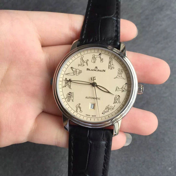 El reloj Blancpain Erotica es usado por la fábrica MK, tamaño 38x11.5mm - Haga un click en la imagen para cerrar