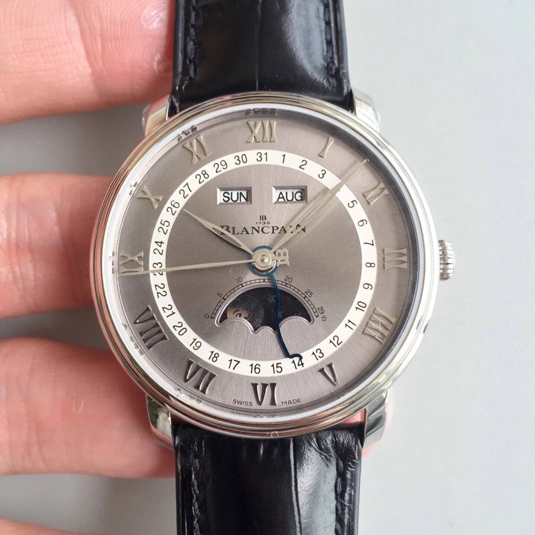 om nuevo producto Blancpain villeret serie clásica 6654 fase luna mostrar la versión más alta reloj en el mercado - Haga un click en la imagen para cerrar