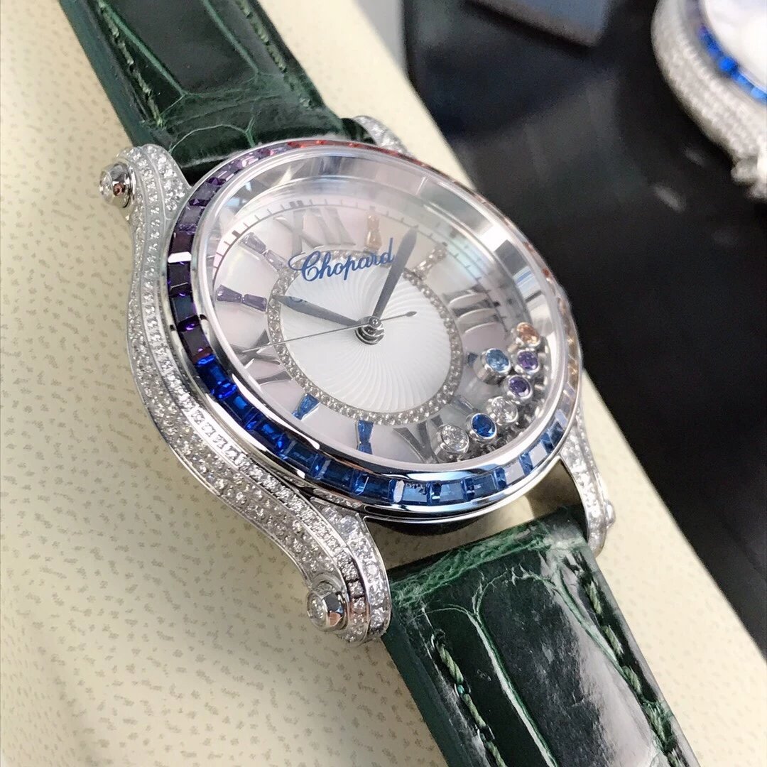 Chopard HAPPYDIAMONDS reloj de diosa mecánica automática Sincronización Piageter nuevo diamante arco iris - Haga un click en la imagen para cerrar