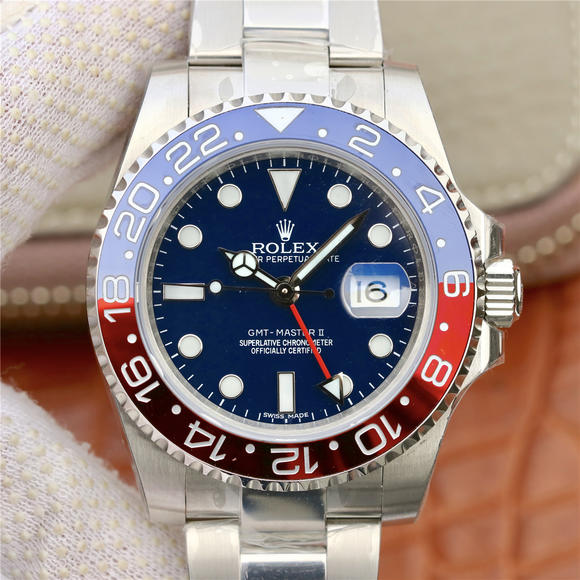 EW Rolex Greenwich GMT-Master II función reloj mecánico para hombre (círculo rojo azul) - Haga un click en la imagen para cerrar