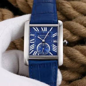 BF-tehtaan Cartier-tankkisarja Andy Laun sama mekaaninen miesten kello sininen malli